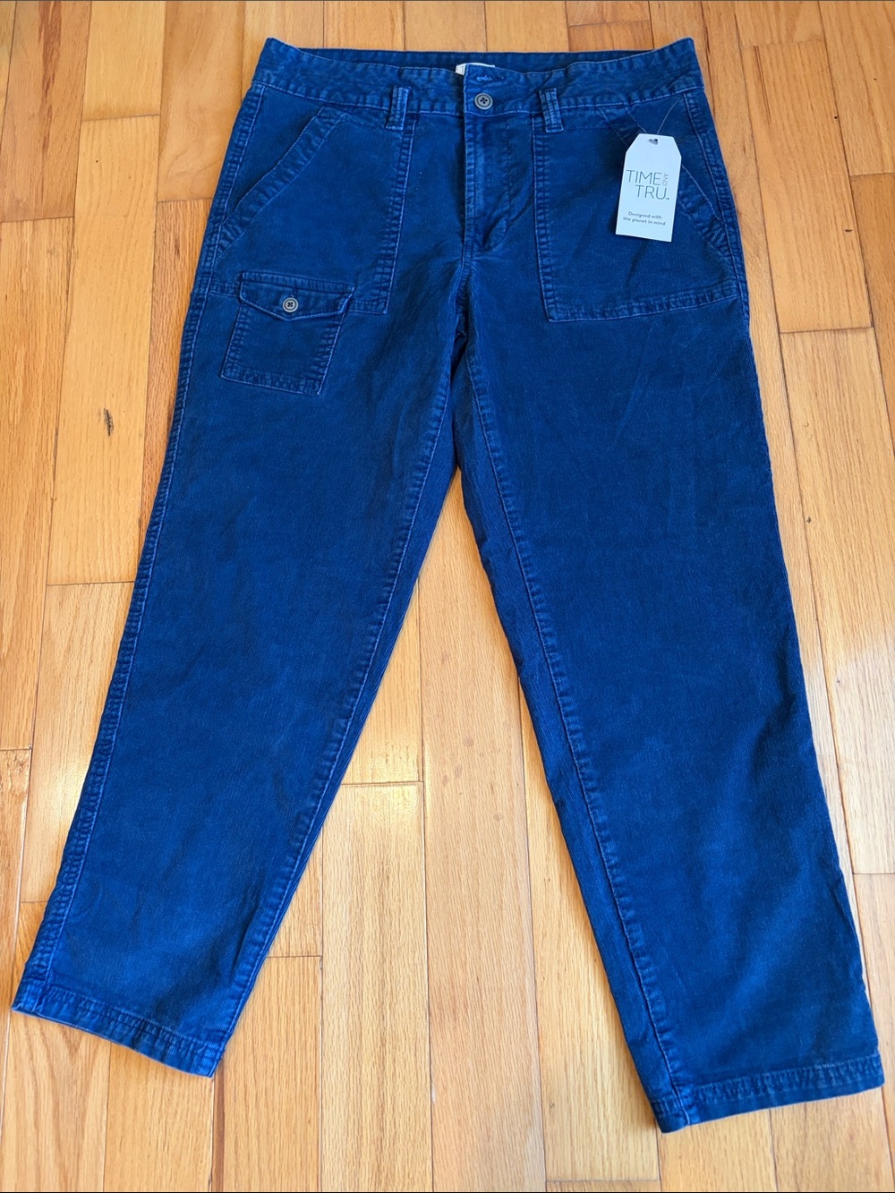 Time and Tru Blue Corduroy Waistband Pants